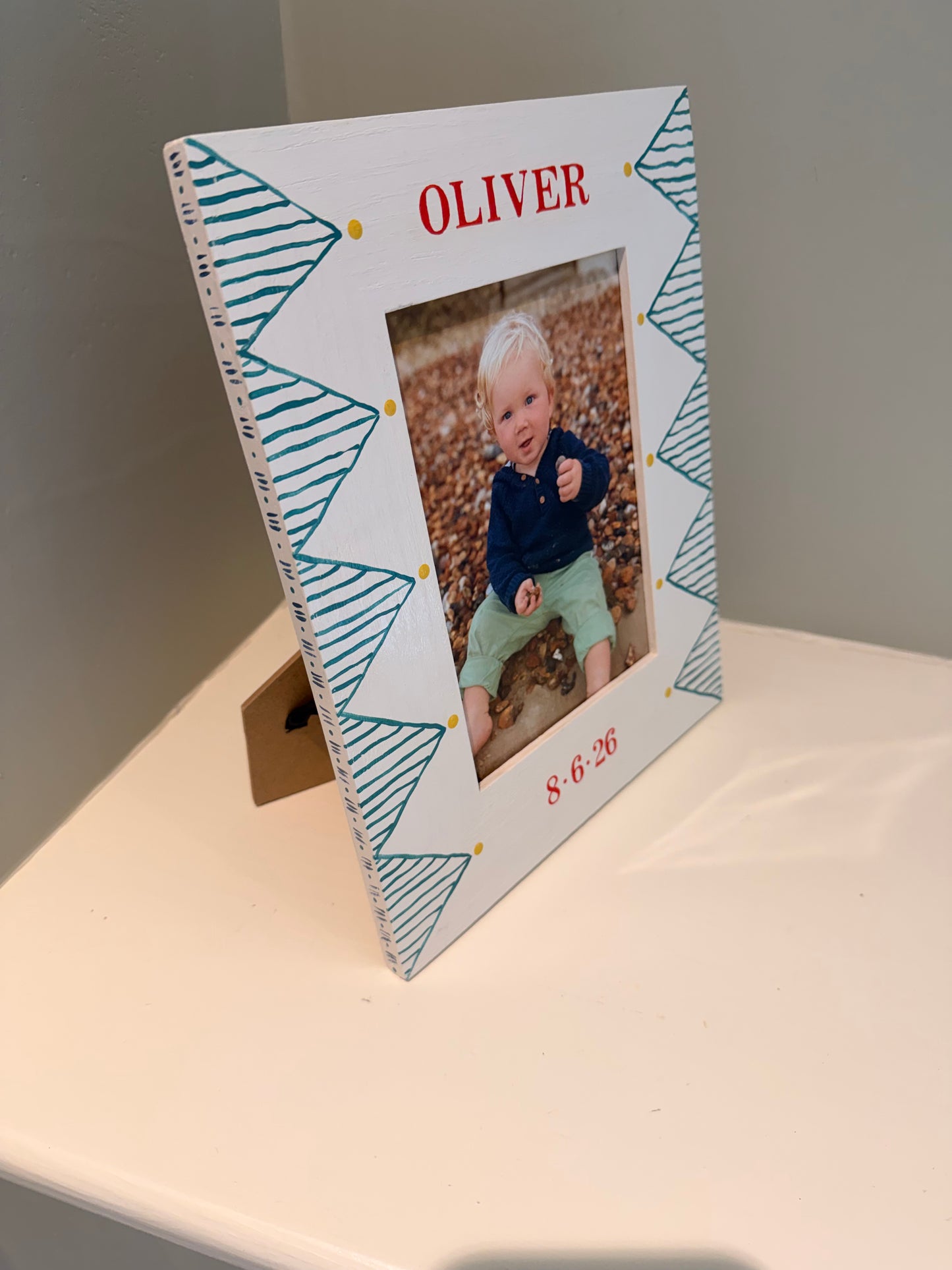 Personalised photo frame for a Childs birthday. 
