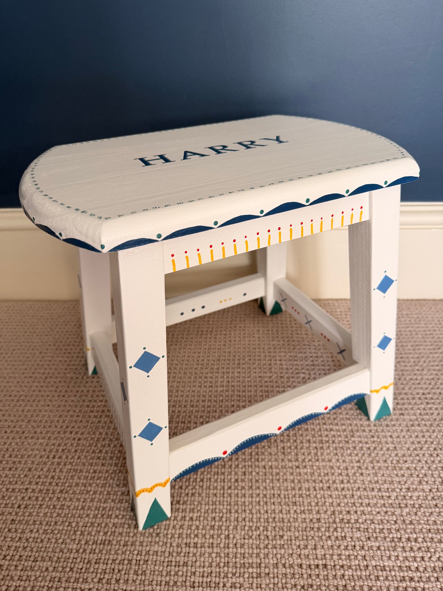 George Stool – Personalised Hand Painted Children's Step Stool