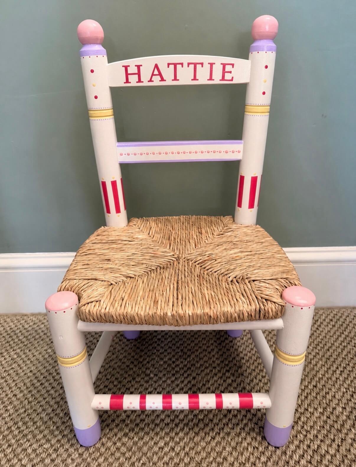 Hattie Chair - Personalised Hand Painted Children's Chair
