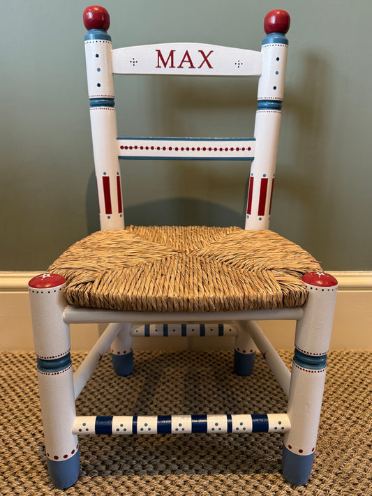 Max Chair - Personalised Hand Painted Children's chair